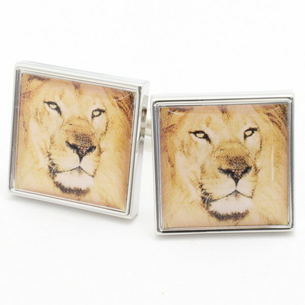王者の風格を袖元に百獣の王ライオン カフス カフスボタン カフリンクス cufflinks cuffs メンズ 男性 結婚式 ユニーク おもしろ 面白 面白い ...