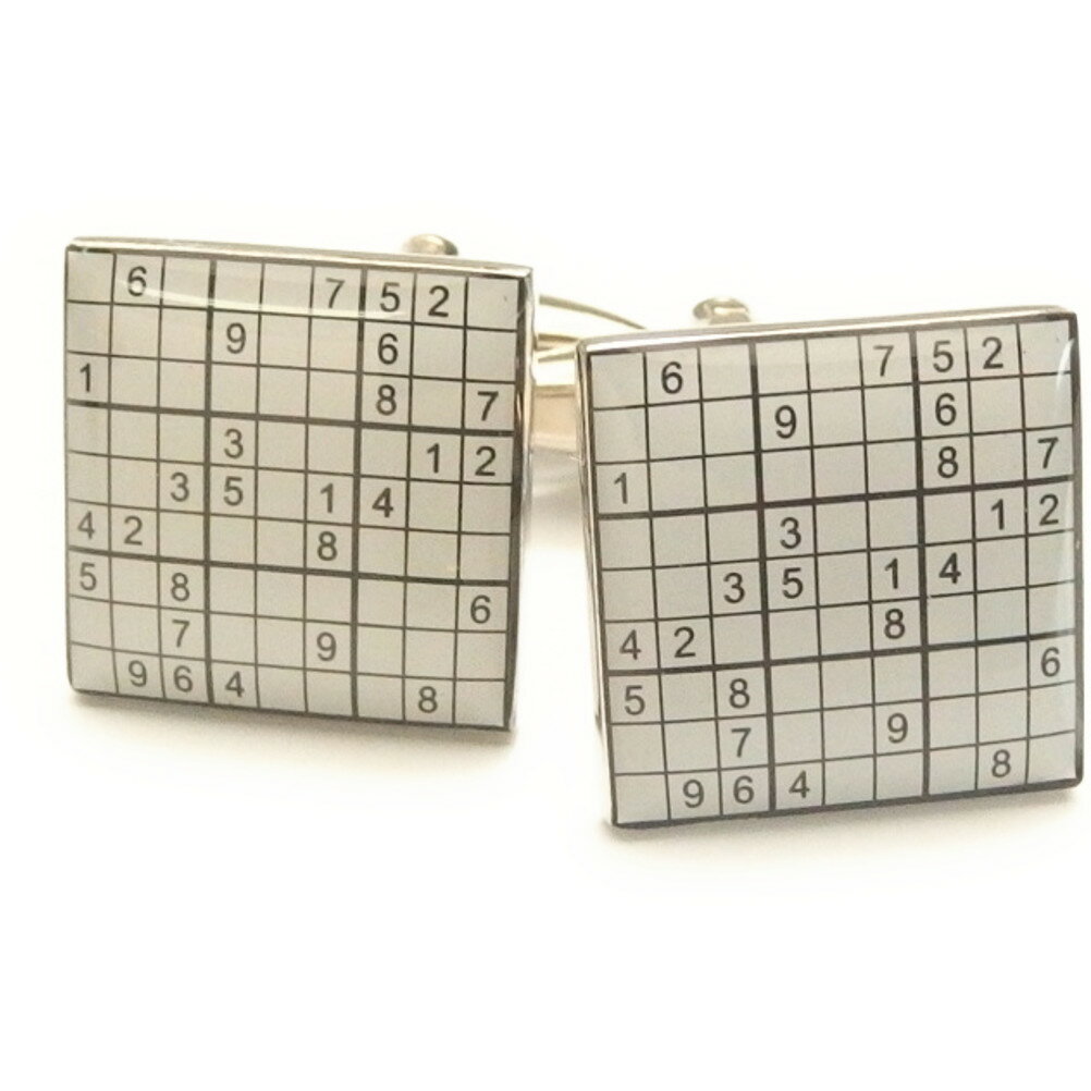 数字パズル ナンプレ カフス カフスボタン カフリンクス cufflinks cuffs メンズ 男性 ユニーク おもしろ 面白 面白い スポーツ ゲーム スー...