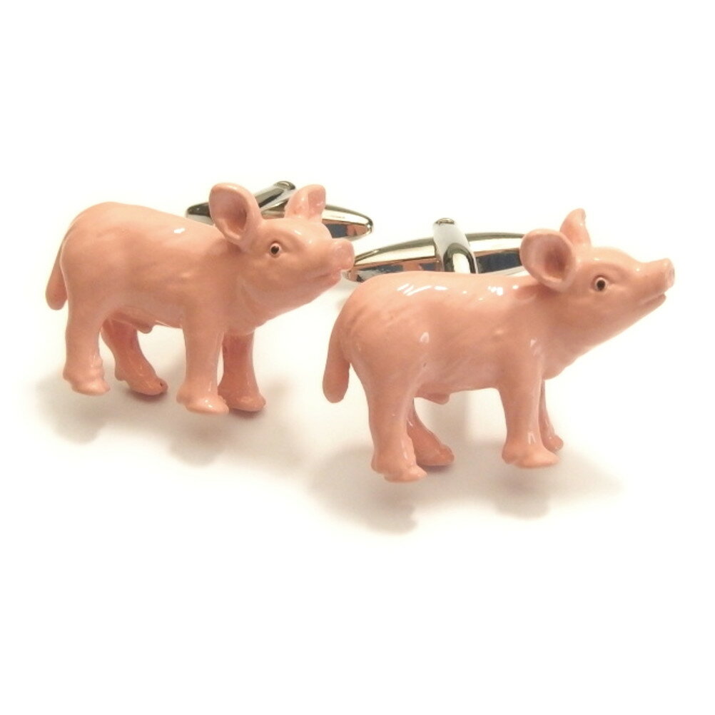 ぽっちゃり可愛いピンクピッグ 豚 カフス カフスボタン カフリンクス cufflinks cuffs メンズ 男性 ユニーク おもしろ 面白 面白い 動物 植物...
