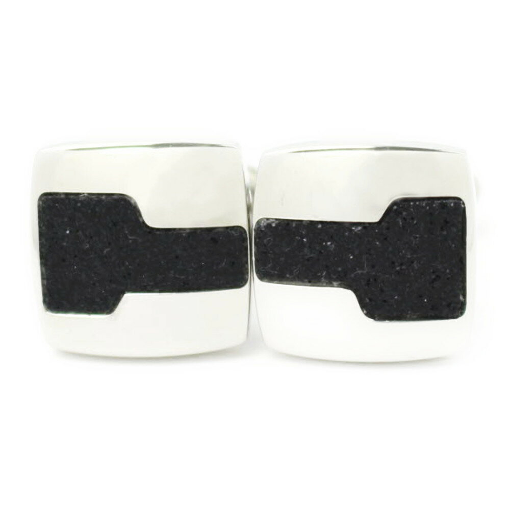 ステンレス シルバー×ブラックラメ ラインが美しいカフス カフスボタン カフリンクス cufflinks cuffs メンズ 男性 スーツアクセサリー専門店 父...