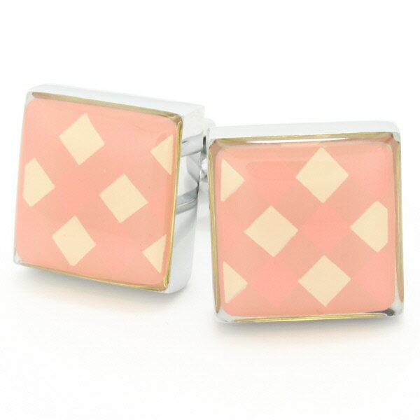 アウトレット ポップなピンクグラデーション チェック カフス カフスボタン カフリンクス cufflinks cuffs メンズ 男性 スーツアクセサリー専門店...