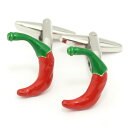 ピリリと刺激的に唐辛子 レッドチリ カフス カフスボタン カフリンクス cufflinks cuffs メンズ 男性 結婚式 ユニーク おもしろ 面白 面白い ...