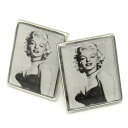 永遠の憧れマリリン モンロー モノトーンフォト カフス カフスボタン カフリンクス cufflinks cuffs メンズ 男性 結婚式 ユニーク おもしろ 面...