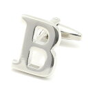 バラ売り シルバー アルファベット B カフス カフスボタン カフリンクス cufflinks cuffs メンズ 男性 結婚式 ユニーク おもしろ 面白 面白い アルファベット スーツアクセサリー専門店 ブライダル 披露宴 二次会 お呼ばれ パーティー おしゃれ カフスマニア