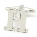 バラ売り シルバー アルファベット H カフス カフスボタン カフリンクス cufflinks cuffs メンズ 男性 結婚式 ユニーク おもしろ 面白 面白い アルファベット スーツアクセサリー専門店 ブライダル 披露宴 二次会 お呼ばれ パーティー おしゃれ カフスマニア