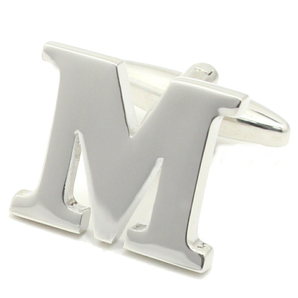 バラ売り シルバー アルファベット M カフス カフスボタン カフリンクス cufflinks cuffs メンズ 男性 結婚式 ユニーク おもしろ 面白 面白...