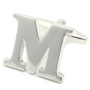 バラ売り シルバー アルファベット M カフス カフスボタン カフリンクス cufflinks cuffs メンズ 男性 結婚式 ユニーク おもしろ 面白 面白い アルファベット スーツアクセサリー専門店 ブライダル 披露宴 二次会 お呼ばれ パーティー おしゃれ カフスマニア
