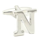 バラ売り シルバー アルファベット N カフス カフスボタン カフリンクス cufflinks cuffs メンズ 男性 結婚式 ユニーク おもしろ 面白 面白...