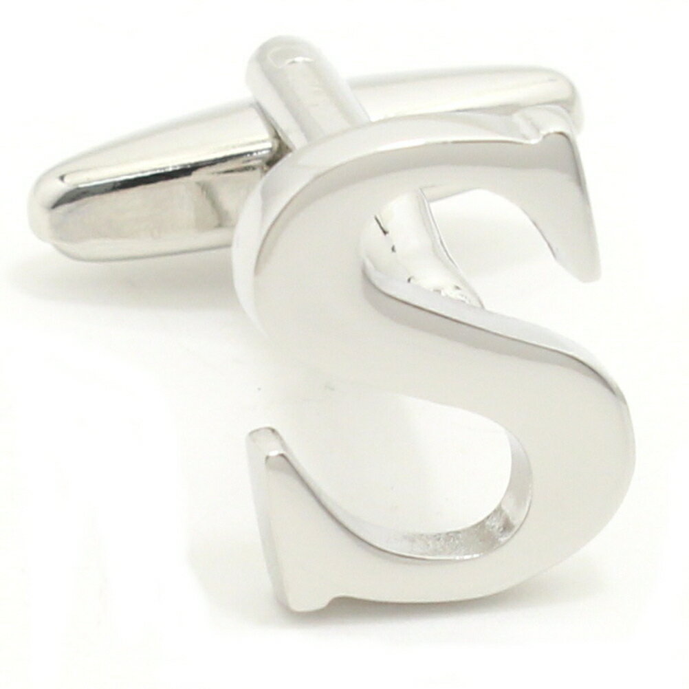 バラ売り シルバー アルファベット S カフス カフスボタン カフリンクス cufflinks cuffs メンズ 男性 結婚式 ユニーク おもしろ 面白 面白...