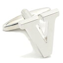 バラ売り シルバー アルファベット V カフス カフスボタン カフリンクス cufflinks cuffs メンズ 男性 結婚式 ユニーク おもしろ 面白 面白い アルファベット スーツアクセサリー専門店 ブライダル 披露宴 二次会 お呼ばれ パーティー おしゃれ カフスマニア