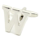 バラ売り シルバー アルファベット W カフス カフスボタン カフリンクス cufflinks cuffs メンズ 男性 結婚式 ユニーク おもしろ 面白 面白い アルファベット スーツアクセサリー専門店 ブライダル 披露宴 二次会 お呼ばれ パーティー おしゃれ カフスマニア