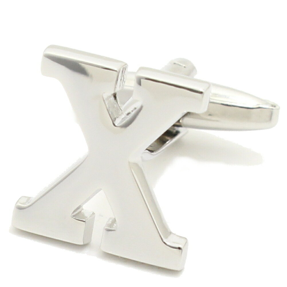 バラ売り シルバー アルファベット X カフス カフスボタン カフリンクス cufflinks cuffs メンズ 男性 結婚式 ユニーク おもしろ 面白 面白...