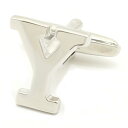 バラ売り シルバー アルファベット Y カフス カフスボタン カフリンクス cufflinks cuffs メンズ 男性 結婚式 ユニーク おもしろ 面白 面白い アルファベット スーツアクセサリー専門店 ブライダル 披露宴 二次会 お呼ばれ パーティー おしゃれ カフスマニア