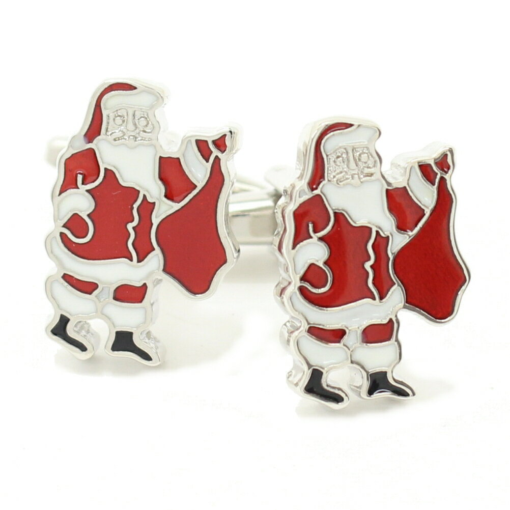 アウトレットほっほっほ サンタクロース カフス カフリンクス カフスボタン 披露宴 お洒落 ユニーク おもしろ 面白 面白い スーツアクセサリー専門店 誕生日 ...