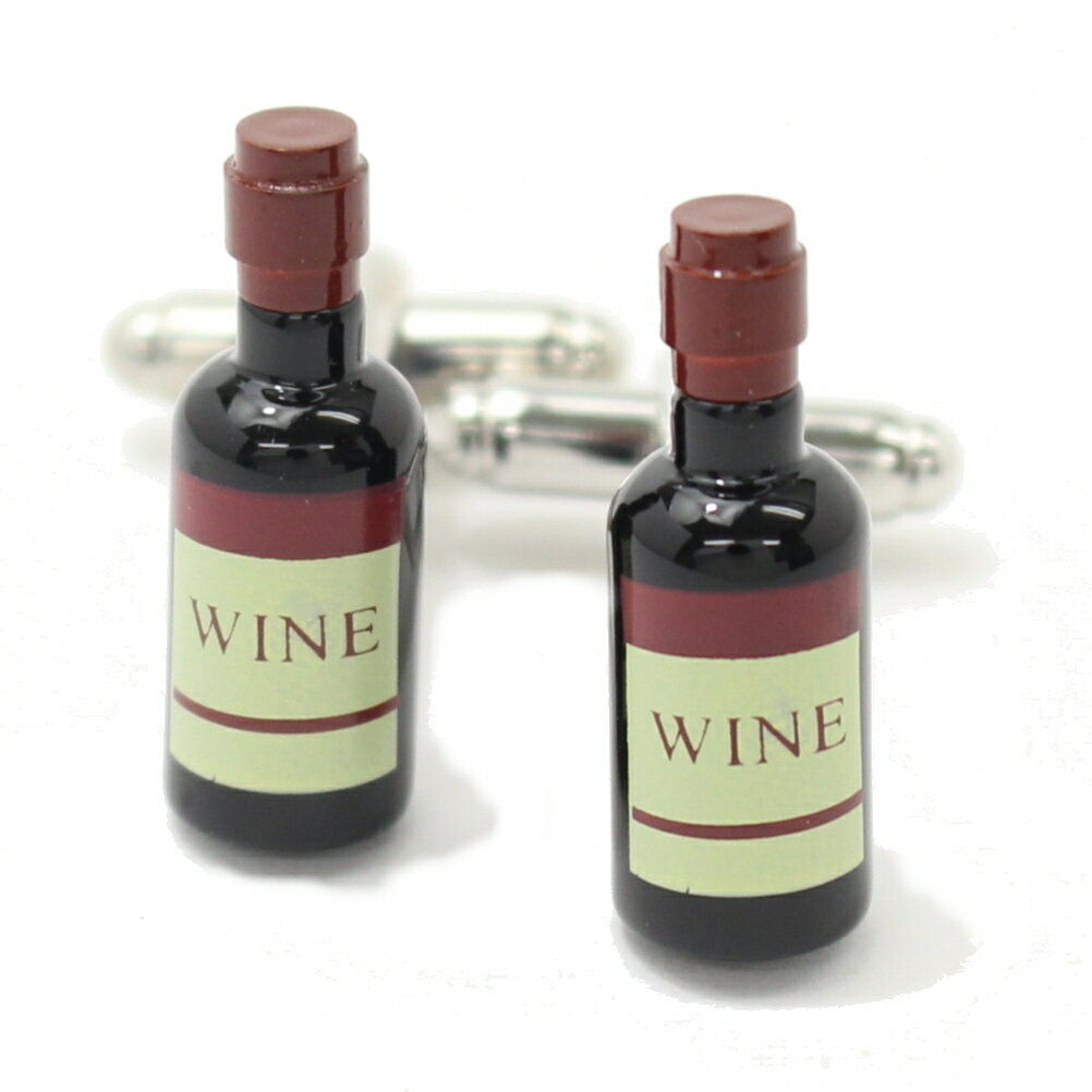 素敵な夜に一杯 ワインボトル カフス カフリンクス カフスボタン ユニーク おもしろ 面白 面白い ドリンク フード スーツアクセサリー専門店 誕生日 プレゼン...