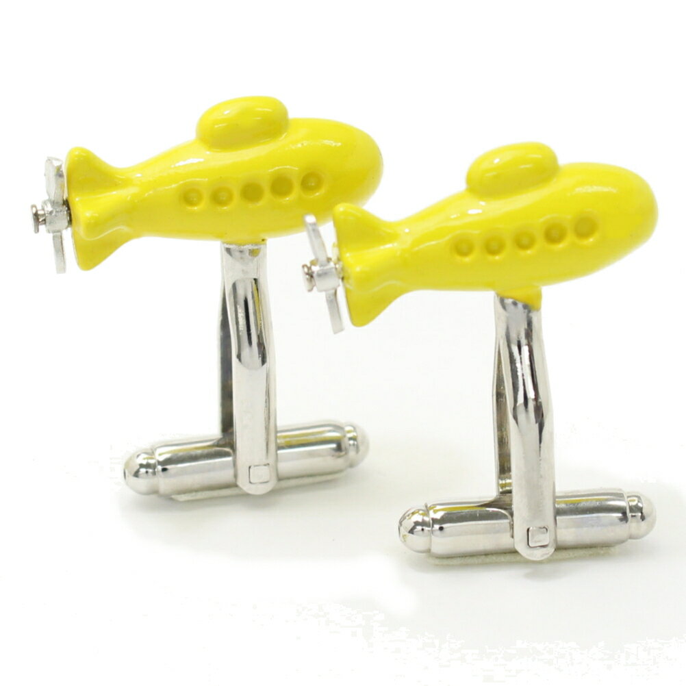 イエローサブマリン 潜水艦 カフス カフリンクス カフスボタン 披露宴 お洒落 ユニーク おもしろ 面白 面白い 乗り物 スーツアクセサリー専門店 誕生日 プレ...