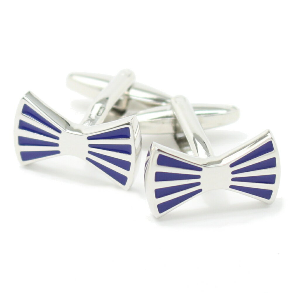 蝶ネクタイ メンズ 結婚式 みたいなブルーラインのリボンカフス カフリンクス カフスボタン ユニーク おもしろ 面白 面白い リアルな スーツアクセサリー専門店...