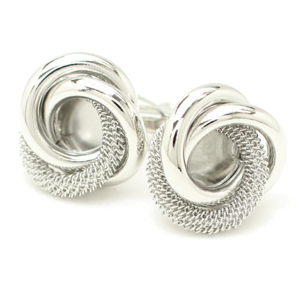ボリュームノットのスタイリッシュカフス カフスボタン カフリンクス cufflinks cuffs メンズ 男性 スーツアクセサリー専門店 父の日 ギフトにも ...