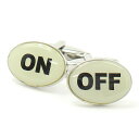 切り替え上手なあなたに オンオフの文字カフス カフリンクス カフスボタン ユニーク おもしろ 面白 面白い スーツアクセサリー専門店 誕生日 プレゼント プチギフト おしゃれ カフスマニア