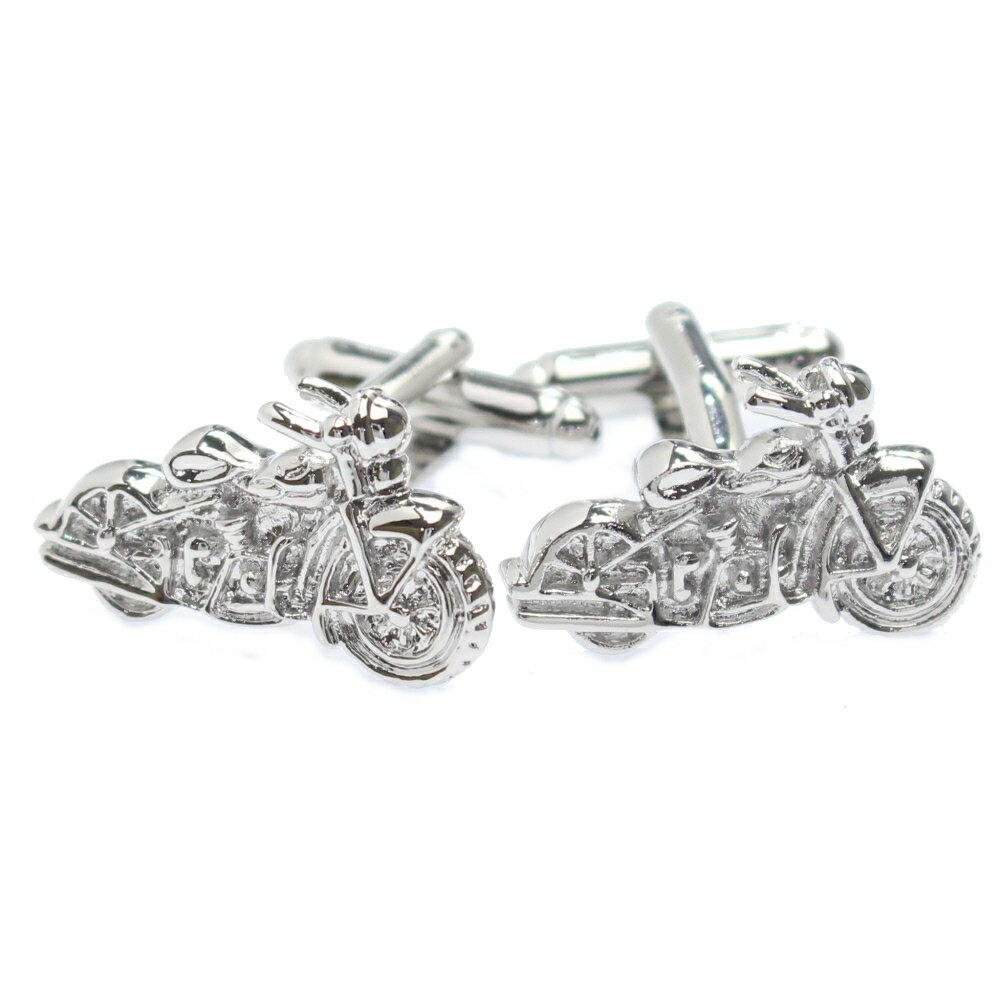 シルバー バイク カフス カフリンクス カフスボタン メンズジュエリー アクセサリー 贈り物 ギフト パーティー 結婚式 オシャレ シルバー スーツアクセサリー...