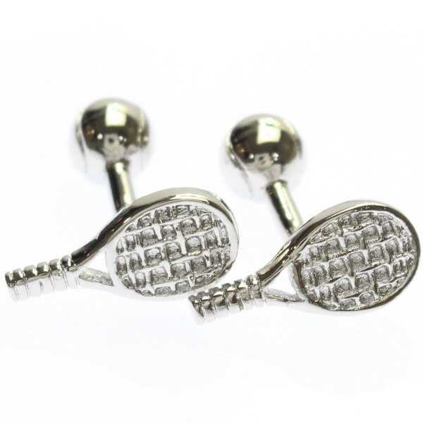 テニスラケット シルバー カフス カフリンクス カフスボタン カフス 誕生日 贈り物 お祝い パーティー 結婚式 お洒落 ユニーク スポーツ ゲーム シルバー ...