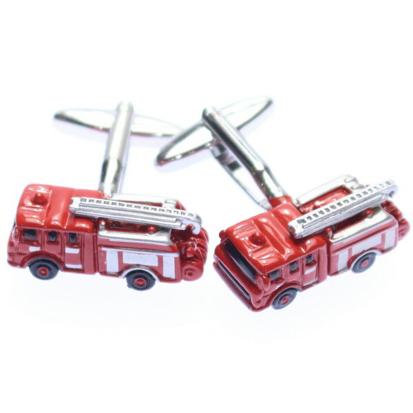 これであなたも消防士 消防車 カフス カフリンクス カフスボタン 披露宴 お洒落 ユニーク おもしろ 面白 面白い 乗り物 スーツアクセサリー専門店 誕生日 プ...