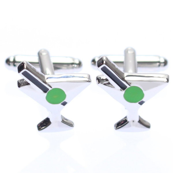 大人のマティーニ グリーン カフス カフリンクス カフスボタン ユニーク おもしろ 面白 面白い ドリンク フード スーツアクセサリー専門店 誕生日 プレゼント...