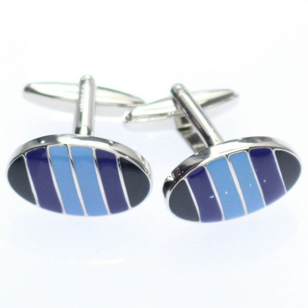 ブラック×ネイビー×ライトブルーのレジメンタルカフス カフリンクス カフスボタン 披露宴 お洒落 スーツアクセサリー専門店 誕生日 プレゼント プチギフト おし...