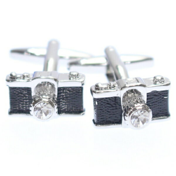 ブラック リアルなカメラ カフス カフリンクス カフスボタン メンズジュエリー アクセサリー 贈り物 ギフト パーティー 結婚式 オシャレ スーツアクセサリー専...