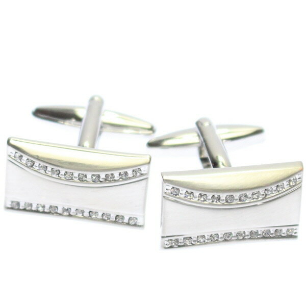 シルバー ラインストーン レクタングル カフス カフリンクス カフスボタン 披露宴 お洒落 シルバー スーツアクセサリー専門店 誕生日 プレゼント プチギフト ...