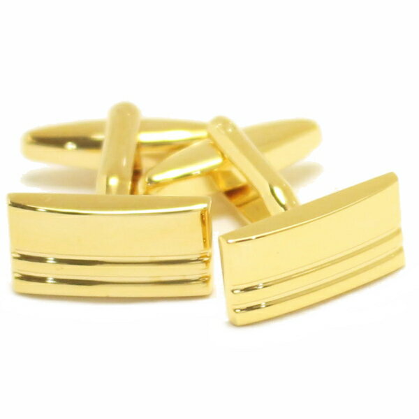アウトレットゴールドが輝くツーライン カフス スーツアクセサリー専門店 誕生日 プレゼント プチギフト おしゃれ カフスマニア