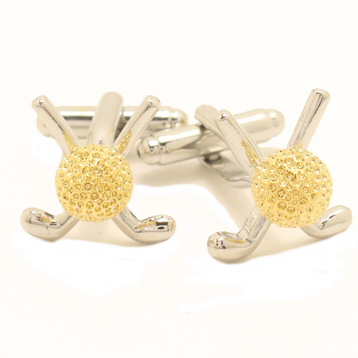 ゴルフ好きさんに クラブとボール カフス スーツアクセサリー専門店 誕生日 プレゼント プチギフト おしゃれ カフスマニア