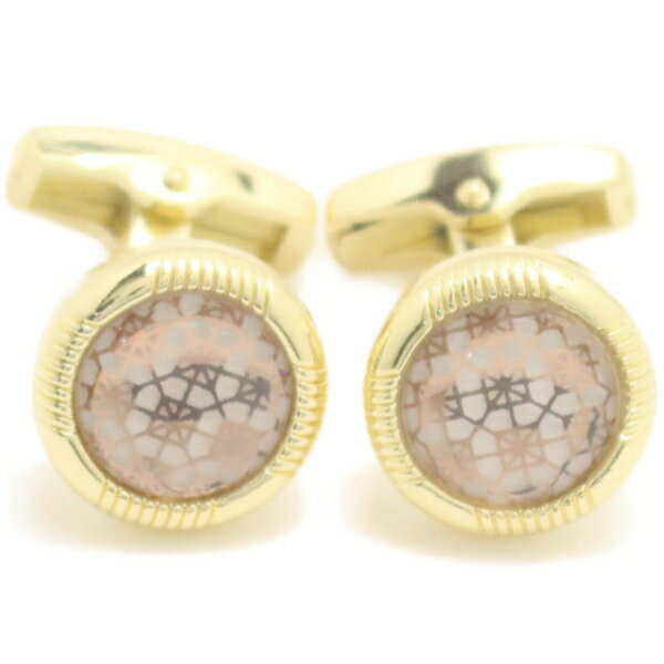 ホワイト ゴールド 幾何学模様 カフス カフリンクス カフスボタン スーツアクセサリー専門店 誕生日 プレゼント プチギフト おしゃれ カフスマニア