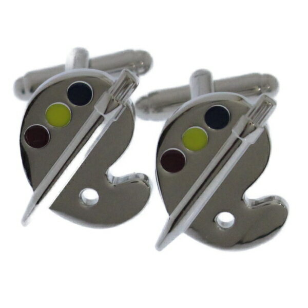 アートな方へ カラフル 絵具 美術 パレット カフス カフリンクス カフスボタン スーツアクセサリー専門店 プレゼント プチギフト おしゃれ カフスマニア