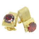 ゴールド ラップアラウンド レッドストーン カフス カフリンクス カフスボタン スーツアクセサリー専門店 プレゼント プチギフト おしゃれ カフスマニア