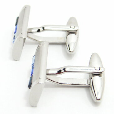 ブルーのグラデーションストーンのカフス（カフリンクス/カフスボタン/cufflinks/cuffs/メンズ/男性）カフスマニア