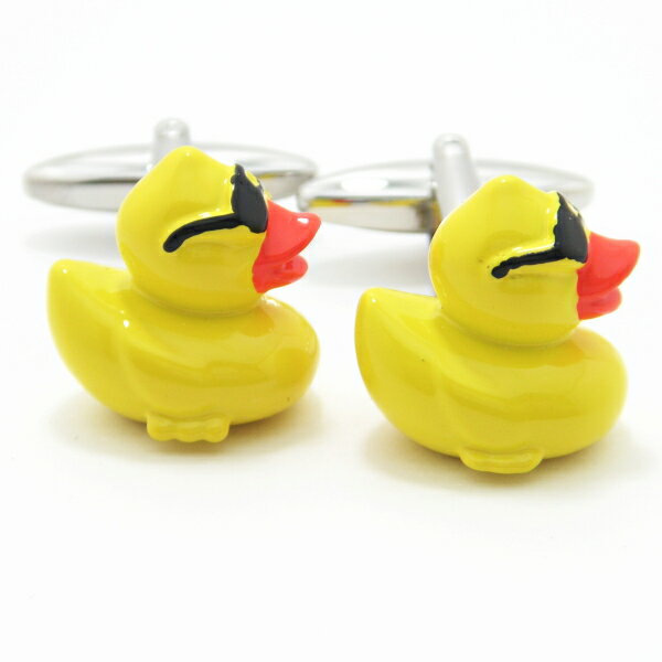ちょい悪?ヤンキーなアヒル カフス カフスボタン カフリンクス cufflinks cuffs メンズ 男性 ユニーク おもしろ 面白 面白い 動物 植物シリー...