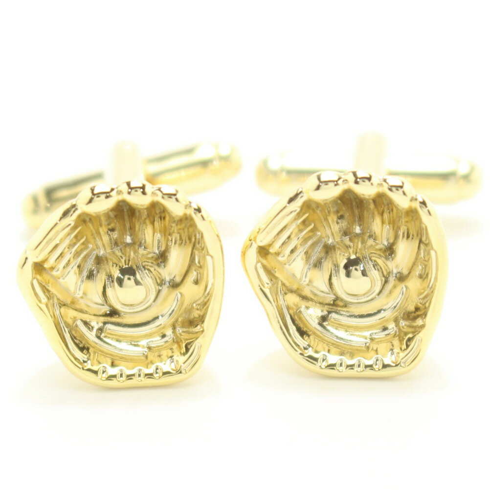 野球 スポーツ カフス 受け留めて ゴールド グローブ カフス カフリンクス カフスボタン ゴールド 誕生日 プレゼント おしゃれ カフスマニア