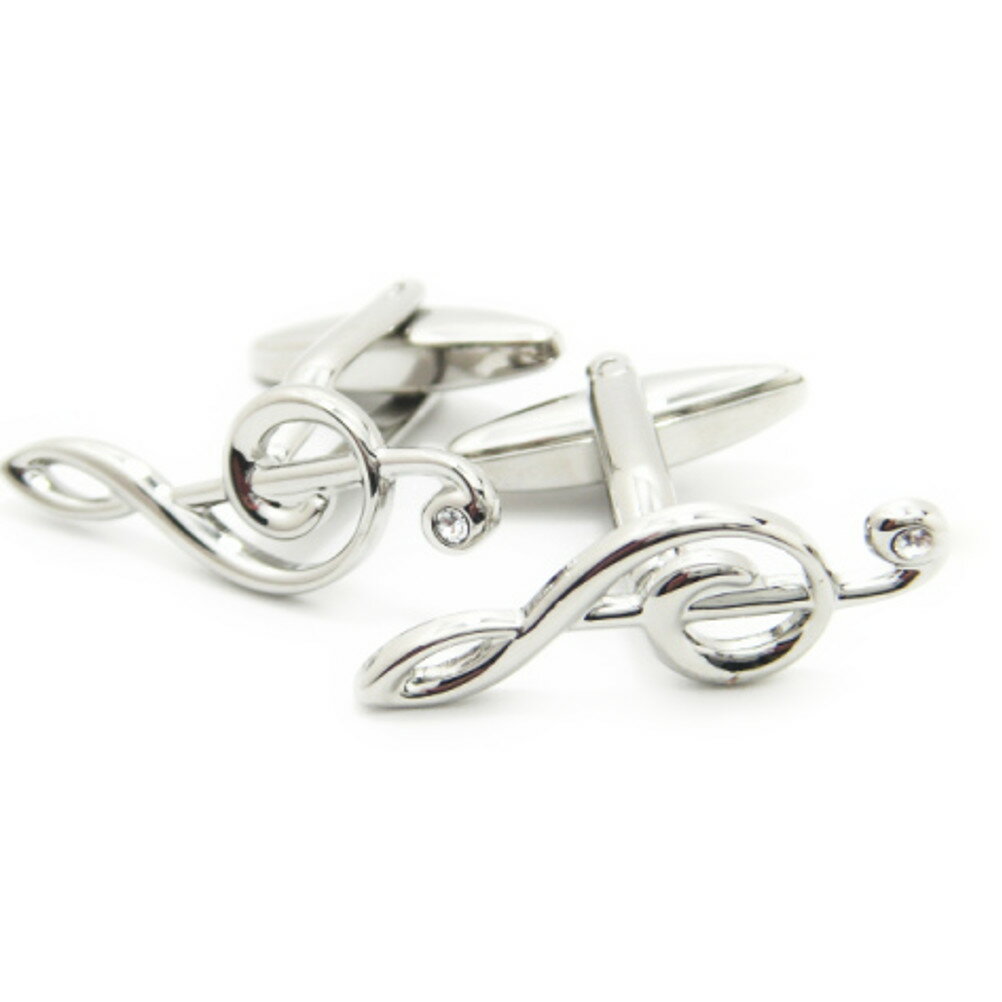 カフスボタン cuff 音楽好きさんに ト音記号のカフリンクスユニーク おもしろ 面白 面白い 音楽 楽器 スーツアクセサリー専門店 誕生日 プレゼント プチギ...