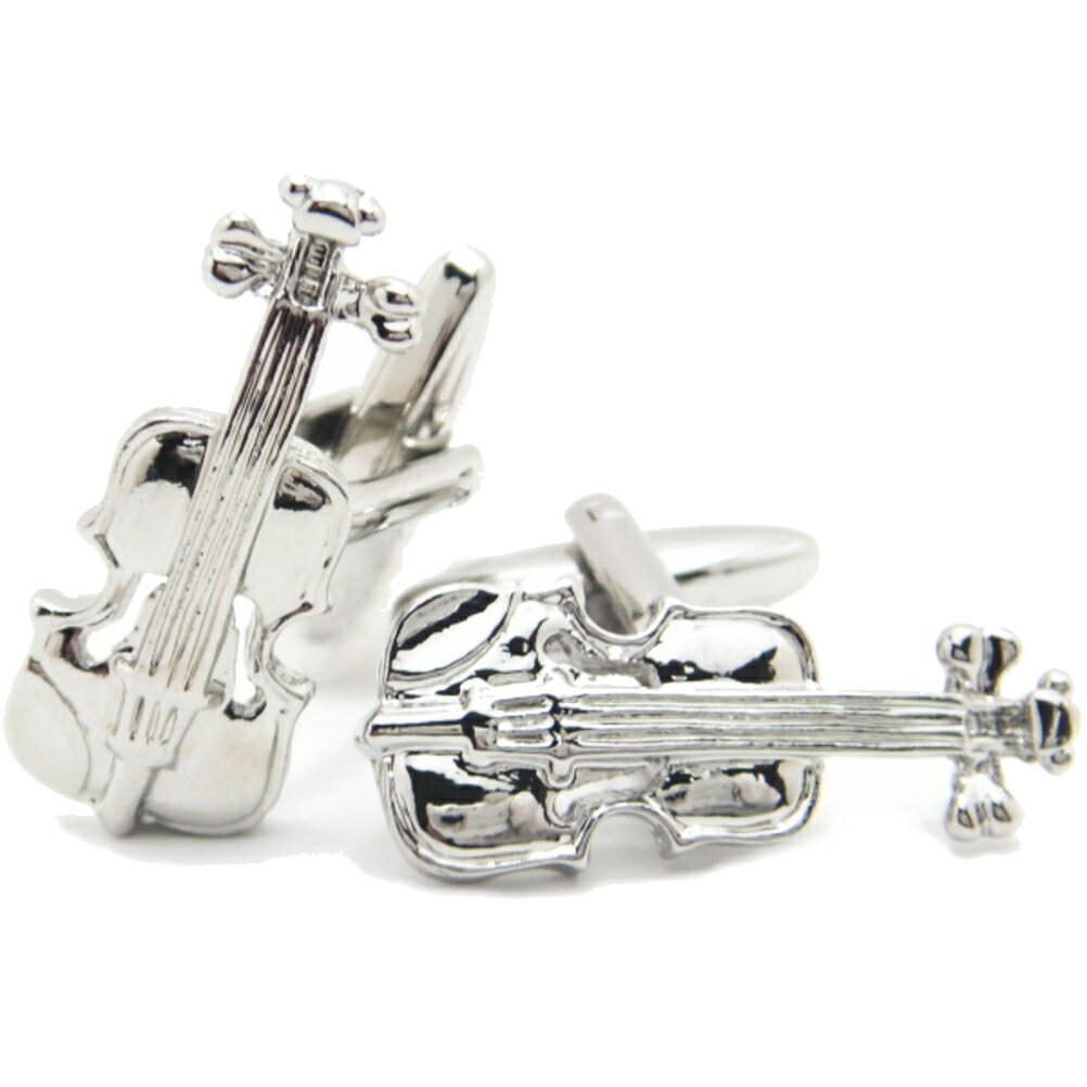 袖元をクラシックにバイオリン カフス カフスボタン カフリンクス cufflinks cuffs メンズ 男性 ユニーク おもしろ 面白 面白い 音楽 楽器 ス...