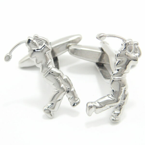 ナイスショット ゴルファーのシルエットカフス カフスボタン カフリンクス cufflinks cuffs メンズ 男性 結婚式 ユニーク おもしろ 面白 面白い...