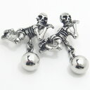 たまには骨休みしてねLazyな寝そべりガイコツ カフス カフスボタン カフリンクス cufflinks cuffs メンズ 男性 結婚式 ユニーク おもしろ 面...