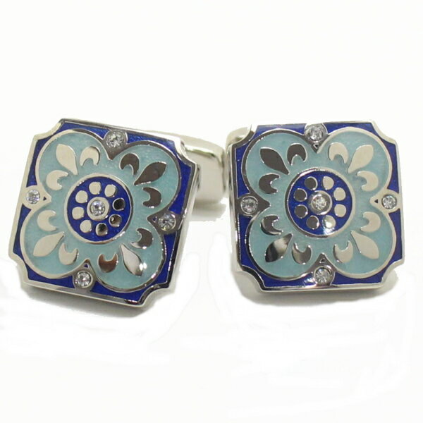 アラビアンモザイク×ストーンのブルーカフス カフスボタン カフリンクス cufflinks cuffs メンズ 男性 スーツアクセサリー専門店 父の日 ギフトに...
