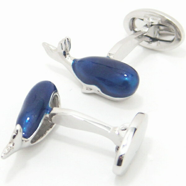 JanLeslie ラメブルーの微笑みクジラ カフス カフスボタン カフリンクス cufflinks cuffs メンズ 男性 ユニーク おもしろ 面白 面白い 動物 植物シリーズ スーツアクセサリー専門店 父の日 ギフトにも 誕生日 プレゼント プチギフト おしゃれ カフスマニア