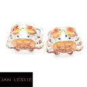 JanLeslie シルバー オレンジグラデーション 蟹 カフス カフスボタン カフリンクス cufflinks cuffs メンズ 男性 ユニーク おもしろ 面白 面白い 動物 植物シリーズ スーツアクセサリー専門店 父の日 ギフトにも 誕生日 プレゼント プチギフト おしゃれ カフスマニア