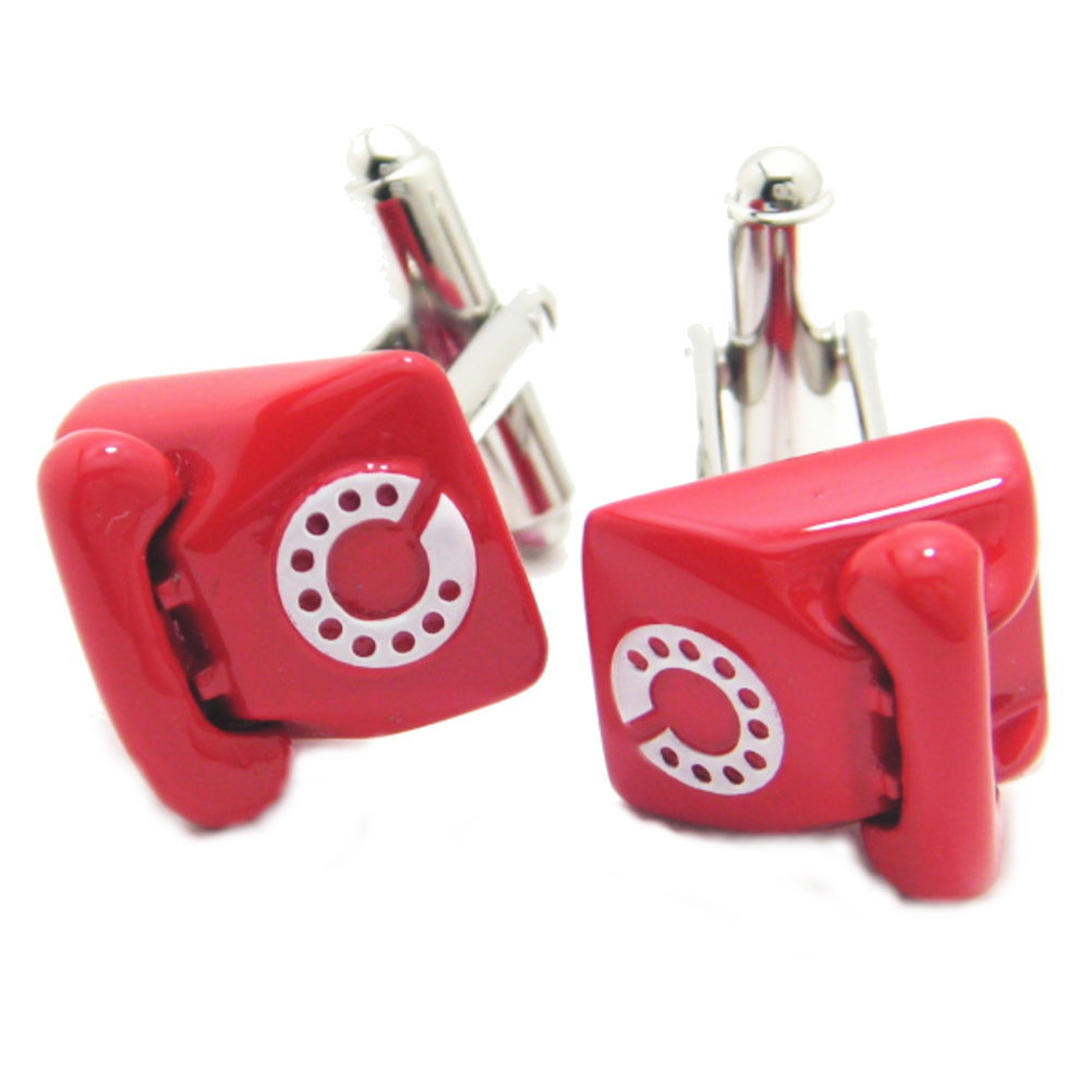 アウトレット 長電話注意 ころりんレトロな赤電話 カフス カフスボタン カフリンクス cufflinks cuffs メンズ 男性 結婚式 ユニーク おもしろ ...