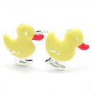 つぶらな瞳も愛らしいメルヘンなアヒル カフス カフスボタン カフリンクス cufflinks cuffs メンズ 男性 結婚式 ユニーク おもしろ 面白 面白い...