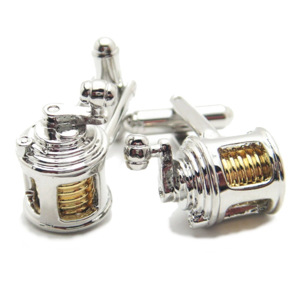 釣り好きさんに巻き巻きリール カフス カフスボタン カフリンクス cufflinks cuffs メンズ 男性 結婚式 ユニーク おもしろ 面白 面白い スポー...