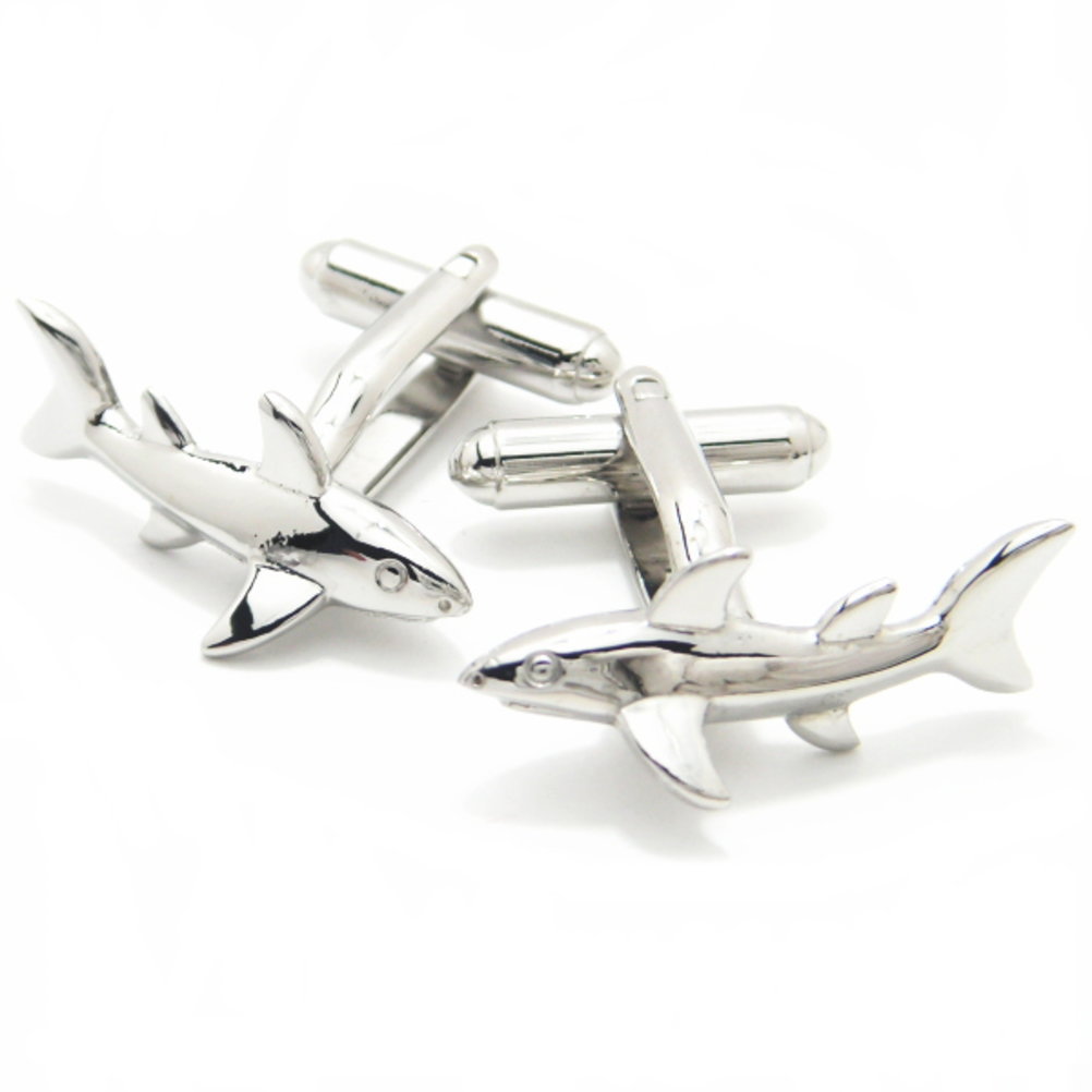 強くてCool冷めた貴方にピッタリ鮫カフス カフスボタン カフリンクス cufflinks cuffs メンズ 男性 結婚式 ユニーク おもしろ 面白 面白い ...