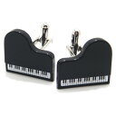白シャツに映えるブラックグランドピアノ カフス カフスボタン カフリンクス cufflinks cuffs メンズ 男性 結婚式 ユニーク おもしろ 面白 面白...